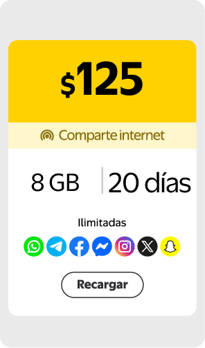 Recarga Mi Bait $125 escritorio