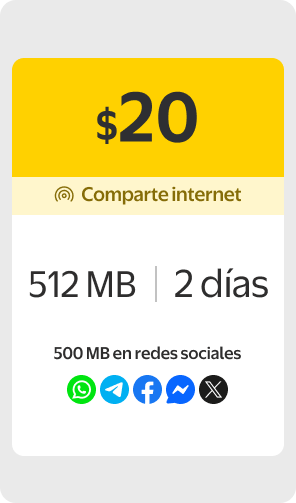 Recarga Mi Bait $20 escritorio