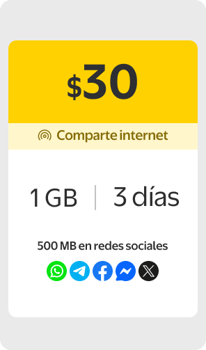 Recarga Mi Bait $30 escritorio