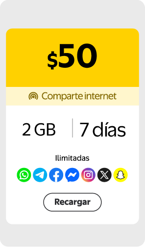 Recarga Mi Bait $50 escritorio